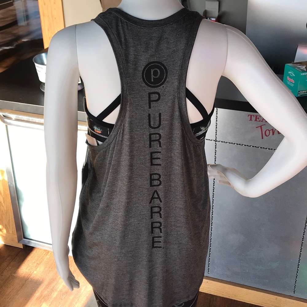 Grey racer tank